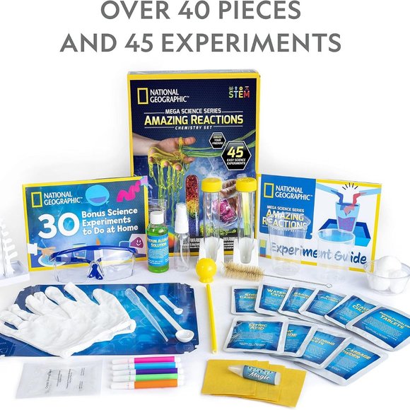 NATIONAL GEOGRAPHIC Amazing Chemistry Set Science Kit 45 Crystal Growing STEM - Picture 7 of 12